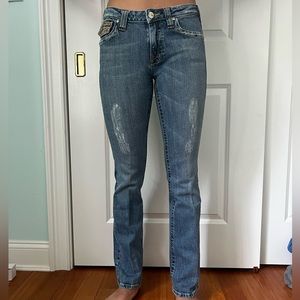 Worn Boot-cut Jeans